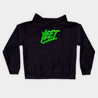 yeet green galaxy Kids Hoodie